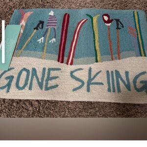 Gone Skiing Door Mat - Multicolor 20  X 30”